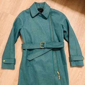 J crew teal wool coat sz 8